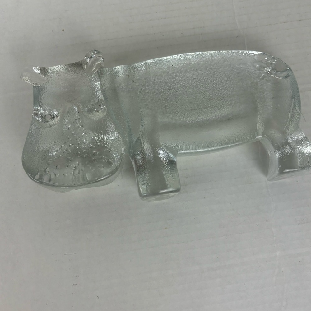 Kosta Boda Bertil Vallien-Zoo Collection glass Hippo-vintage-70s - Picture 4 of 12